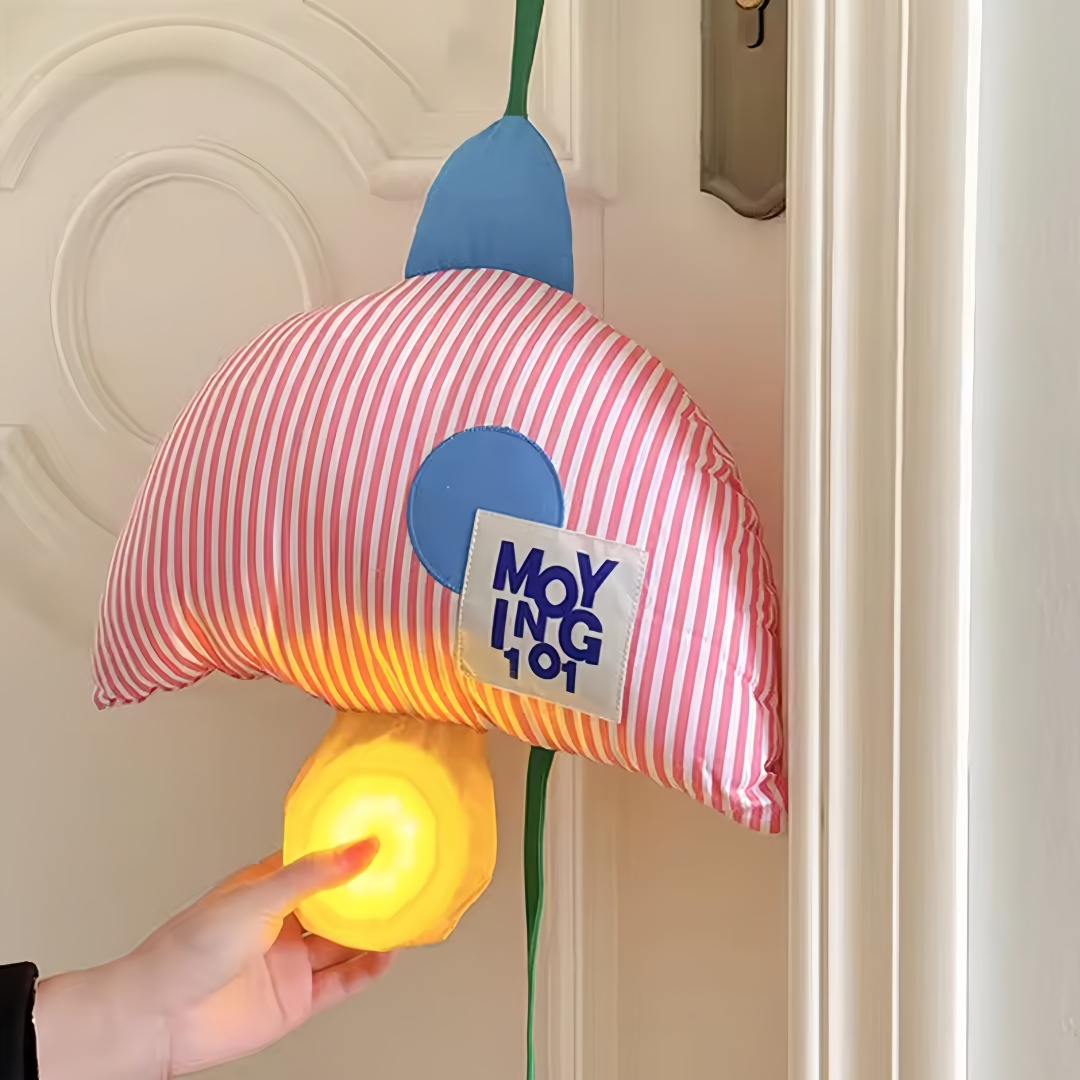 Home Textile - Niedliche Stoff-Pilz-LED-Nachtlampe mit USB-Ladefunktion, Hängelampe für