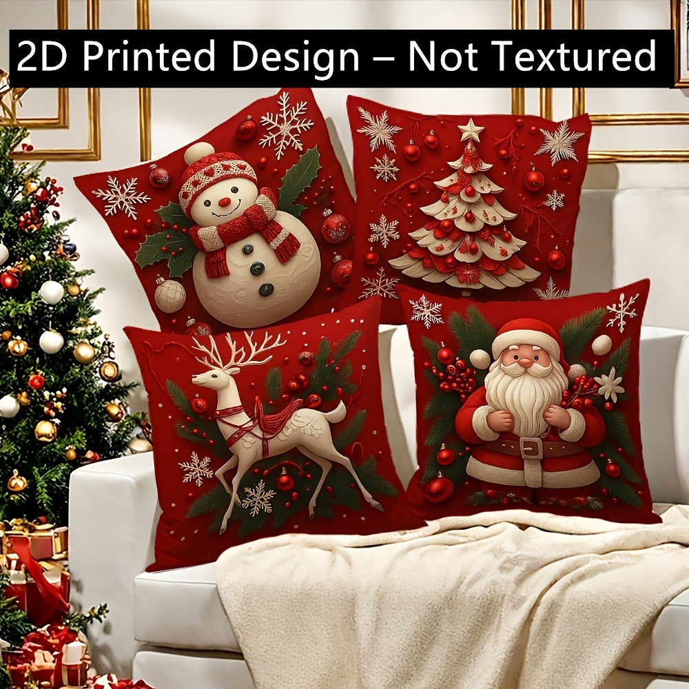 Pillow Insert 18X18 - 2 Stück Weihnachts-Kissenbezüge 18x18
