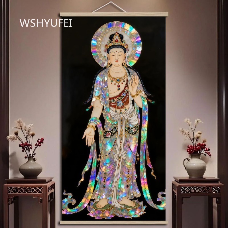 Buddhistische Guanyin-Wandroll – Home Textiles & Decorations Bewertung und Preis
