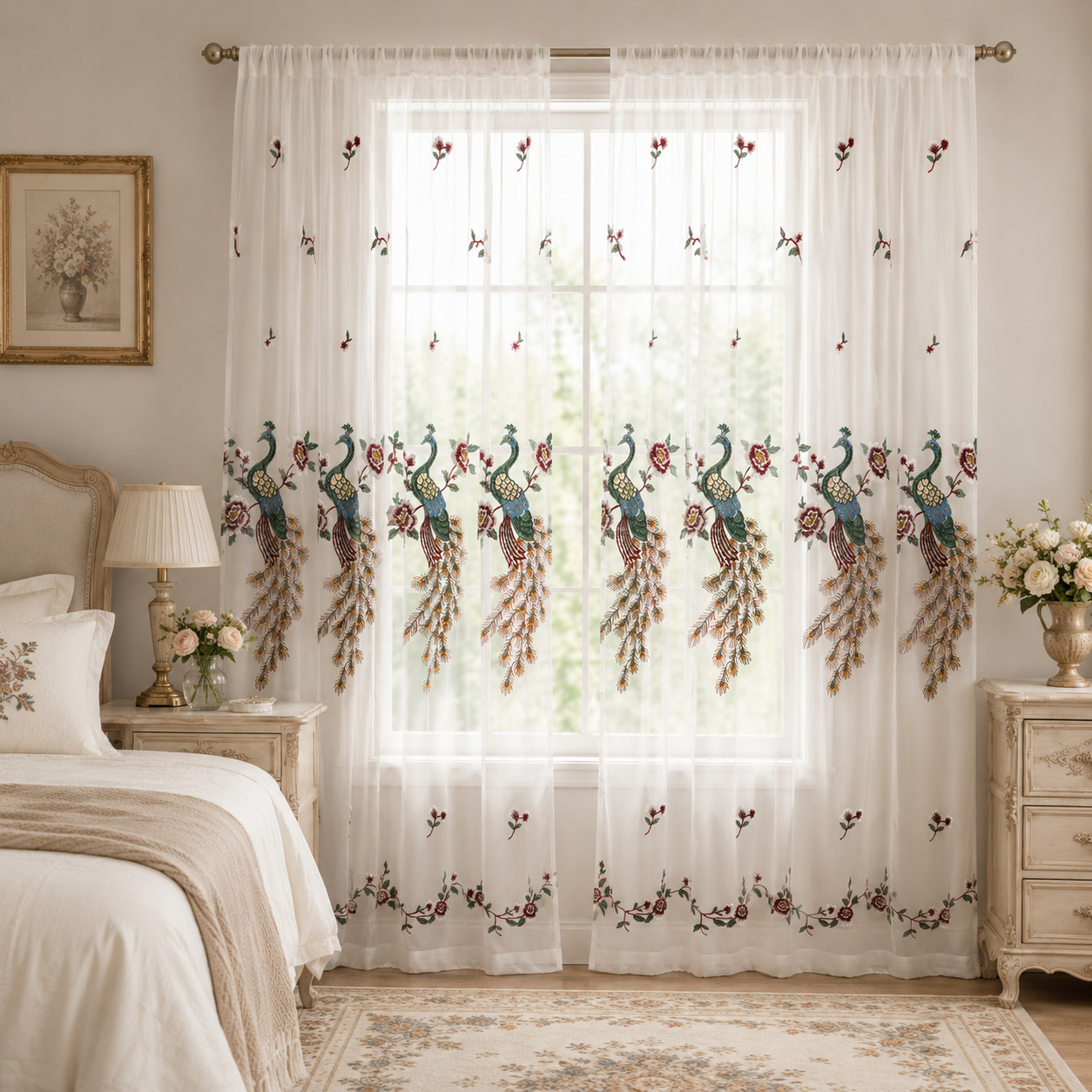1 Stück, weißer, frischer Vorh – Home Textile Bewertung und Preis